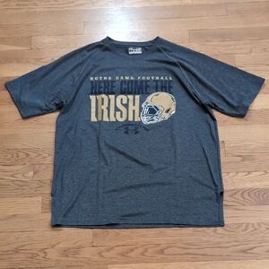 Under Armour Charcoal Notre Dame Football Tee